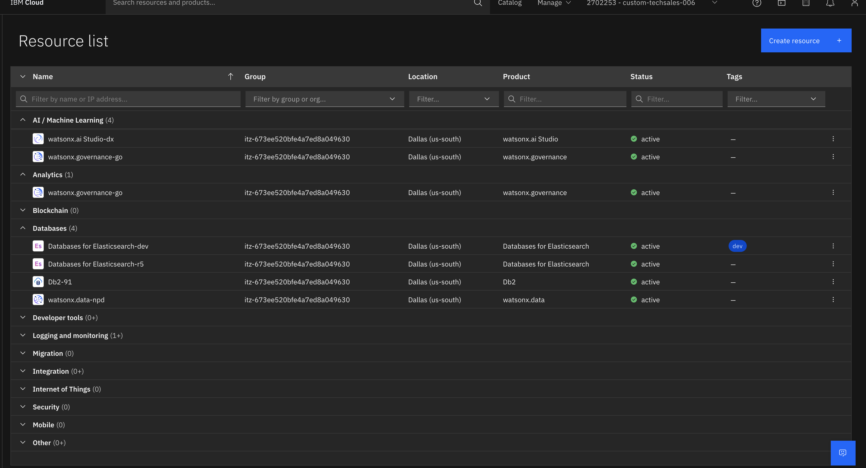 Resource Configuration