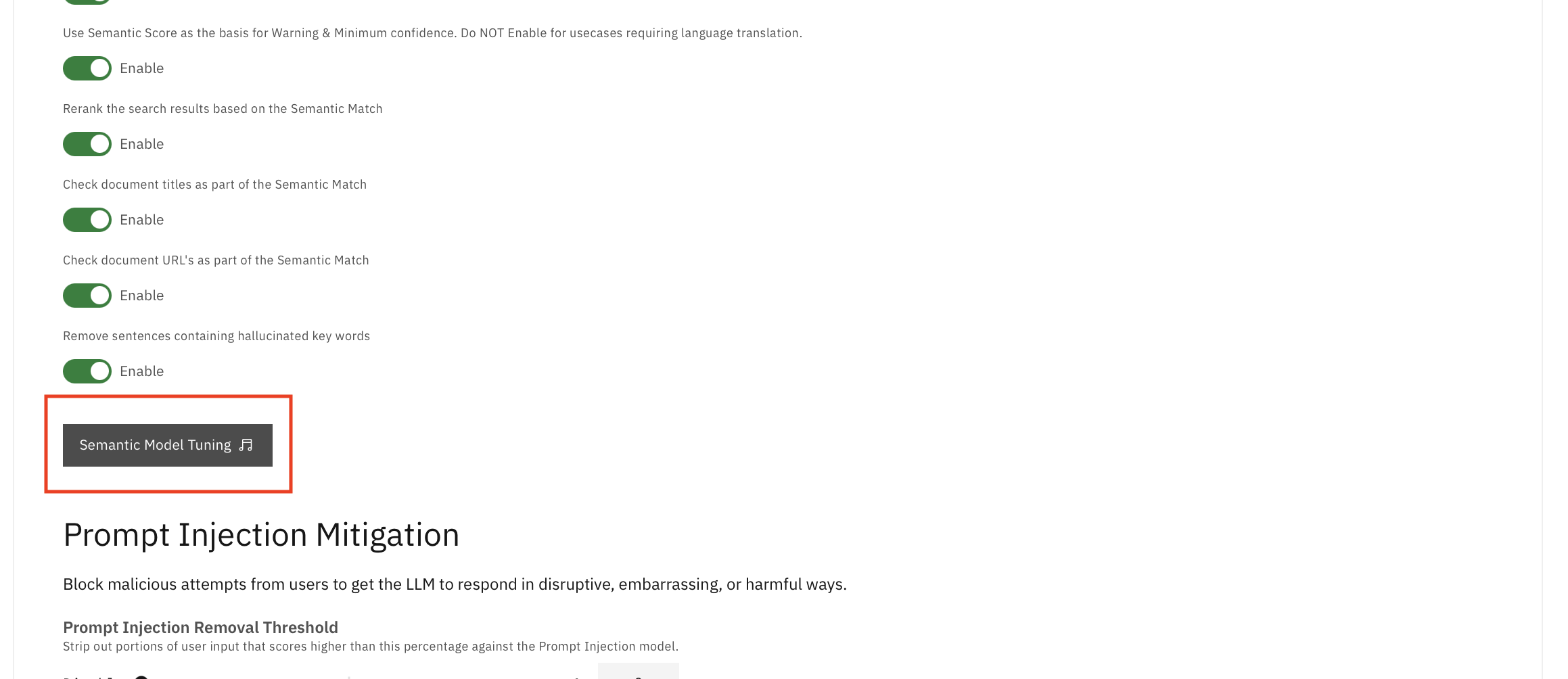 Semantic Model Tuning